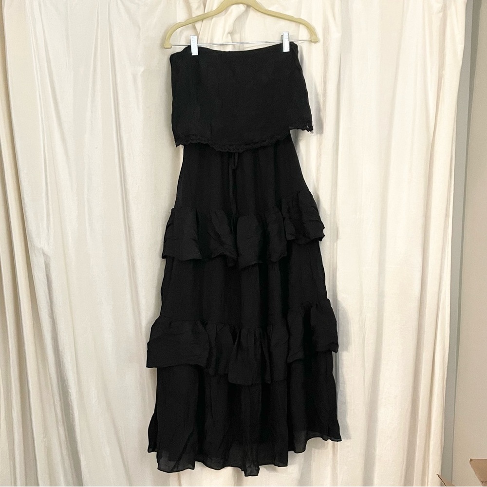 NWT Aakaa Flouncy Strapless Maxi Dress - Picture 6 of 8
